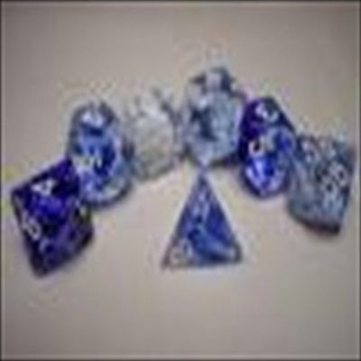 212 Main 27466 Nebula Dark Blue White Numbers Dice Set of 7