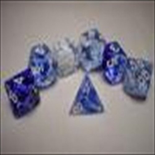 212 Main 27466 Nebula Dark Blue White Numbers Dice Set of 7