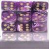 212 Main 27837 12 mm Vortex Purple with Gold Numbers D6 Dice Set of 36