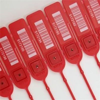 212 Main 8 in. J-Lok Pull-Tight Seal, Red - Pack of 250