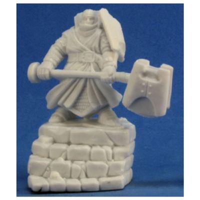 212 Main Bones Male Thunderknight Miniature Reaper, Miniature Figure, Assembly Components Required