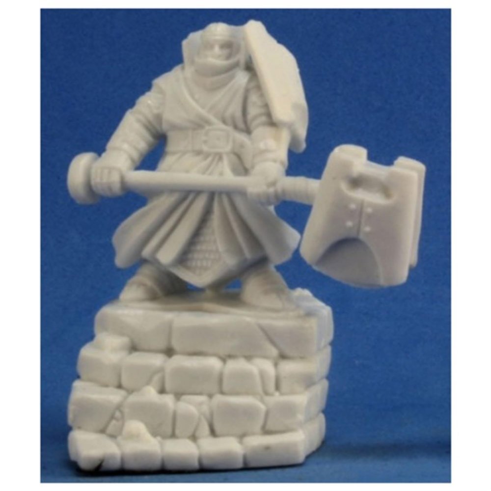 212 Main Bones Male Thunderknight Miniature Reaper, Miniature Figure, Assembly Components Required