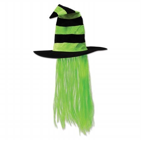 212 Main Witch Hat with Hair - Pack of 6