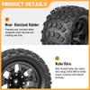 FriHobby 1/10 Scale RC Monster Truck Wheels Tires Set 12mm Hex 2.8 Tires Compatible with Traxxas Stampede Hoss Rustler Redcat Blackout Volcano EPX Brushless Lipo Power 2S-4S (Non-Glued) view 4