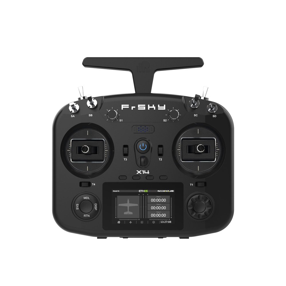 FrSky Twin X14 Dual 2.4G 24CH RC Radio System High-Speed Low-Latency Transmitter with TW Mode and ACCST D16/ACCESS(Black)