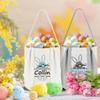 Lynasoi Easter Basket with Bunny Ears, Personalized Easter Basket, Easter Baskets for Kids - White Smile Bunny view 3