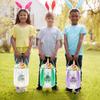 Lynasoi Easter Basket with Bunny Ears, Personalized Easter Basket, Easter Baskets for Kids - White Smile Bunny view 4