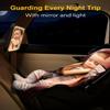 Baby Car Mirror With Light for Baby Rechargeable 2000mA Baby Mirror for Car Seat Rear Facing Hook Clip Design Car Seat Mirror for Baby Rear Facing Crystal Clear ShatterProof With Remote 10ft Cable view 3