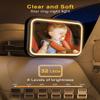 Baby Car Mirror With Light for Baby Rechargeable 2000mA Baby Mirror for Car Seat Rear Facing Hook Clip Design Car Seat Mirror for Baby Rear Facing Crystal Clear ShatterProof With Remote 10ft Cable view 4