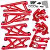 RCMYou Alloy Front Rear Suspension Arm & Steering Blocks Caster Blocks C-Hubs Stub Axle Carriers Upgrades Part for 1/10 Granite/Senton 3S Blx & Mega 550,Vorteks 3S Blx,Red view 1