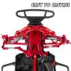 RCMYou Alloy Front Rear Suspension Arm & Steering Blocks Caster Blocks C-Hubs Stub Axle Carriers Upgrades Part for 1/10 Granite/Senton 3S Blx & Mega 550,Vorteks 3S Blx,Red view 3