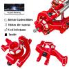 RCMYou Alloy Front Rear Suspension Arm & Steering Blocks Caster Blocks C-Hubs Stub Axle Carriers Upgrades Part for 1/10 Granite/Senton 3S Blx & Mega 550,Vorteks 3S Blx,Red view 4