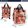 Bulletgxll Strawberry Pattern Diaper Bag Backpack Large Capacity Baby Bags Multi Function Travel Backpack Waterproof Changing Bags view 3