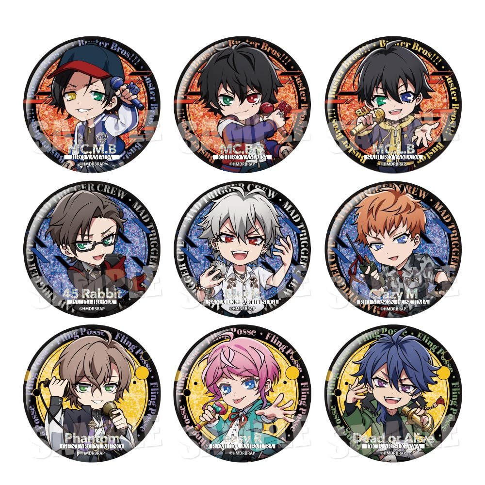 Hypnosis Microphone Division Rap Battle Rhyme Anima + Trading Glitter Can Badge [Abox] Box of 9