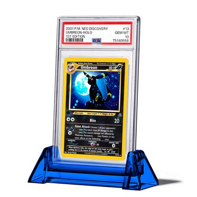 PSA Acrylic Stand Clear / Color for Graded Card Display / Slab Holder (PSA, Blue)