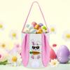 Lynasoi Easter Basket with Bunny Ears, Personalized Easter Basket, Easter Baskets for Kids - Pink Sunglasses Bunny view 1