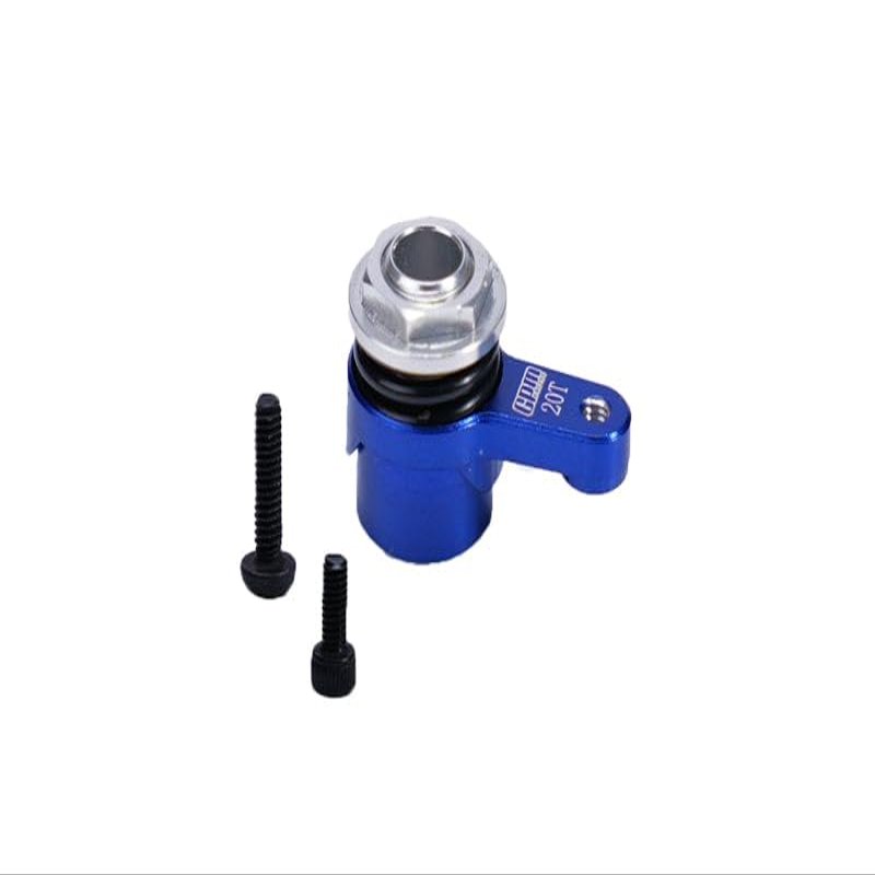 Aluminum 7075 20T Servo Horn with Built-in Spring for Losi 1/18 Mini LMT 4X4 Brushed Monster Truck RTR-LOS01026 Upgrade Parts - Blue
