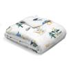 Cartoon Fairy Tale Dragon Moon Stars Clouds Trees Baby Blanket for Boy Girl Watercolor Dragons Flannel Swaddle Blanket Soft Receiving Blankets for Crib Newborn Nursery Toddler Bed Blanket 30x40 view 3