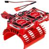 RCMYou Cooling Fans 30mm 27000rpm Motor Fan with Metal Heatsink 4068 4076 4082 4092 Brushless Motor Heatsink Update Parts for 1/8 RC Car 40mm 42mm Brushless Motors,Red view 1