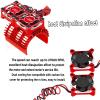 RCMYou Cooling Fans 30mm 27000rpm Motor Fan with Metal Heatsink 4068 4076 4082 4092 Brushless Motor Heatsink Update Parts for 1/8 RC Car 40mm 42mm Brushless Motors,Red view 3