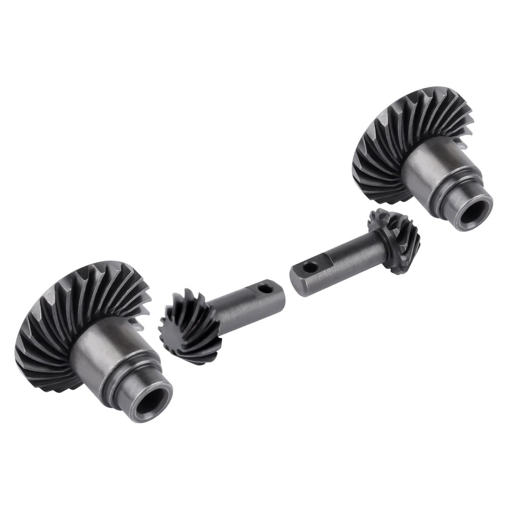 GoHobby Steel 12T/24T Overdrive Gears Helical Gear Set for TRX4M TRX4MT Upgrades 1/18 RC Crawler, Front & Rear (4-Pack)