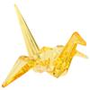 Baluue Crystal Origami Crane Model, Desktop Origami Crane Figure Transparant Animal Statue Paper Crane Decor Children Origami Crane Toys Orange Ornaments view 1