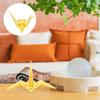 Baluue Crystal Origami Crane Model, Desktop Origami Crane Figure Transparant Animal Statue Paper Crane Decor Children Origami Crane Toys Orange Ornaments view 2