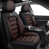 3DLEATHER for Toyota Camry 2023 All Season Front Seats Cover, 360 Full Coverage Customized Seat Protectors Airbag Compatible, Waterproof & Non-Slip (Black & Coffee/Standard Style) view 1