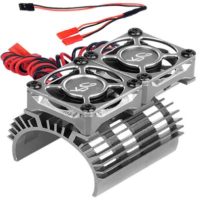 RCMYou Cooling Fans 30mm 27000rpm Motor Fan with Metal Heatsink 4068 4076 4082 4092 Brushless Motor Heatsink Update Parts for 1/8 RC Car 40mm 42mm Brushless Motor,Titanium