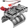 RCMYou Cooling Fans 30mm 27000rpm Motor Fan with Metal Heatsink 4068 4076 4082 4092 Brushless Motor Heatsink Update Parts for 1/8 RC Car 40mm 42mm Brushless Motor,Titanium view 1