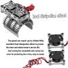 RCMYou Cooling Fans 30mm 27000rpm Motor Fan with Metal Heatsink 4068 4076 4082 4092 Brushless Motor Heatsink Update Parts for 1/8 RC Car 40mm 42mm Brushless Motor,Titanium view 3