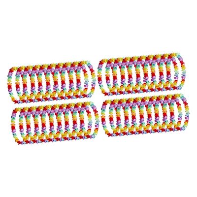 Holibanna 40pcs Tropical Luau Garland Necklace Hawaii Flowers Necklace for Beach Gatherings Celebrations
