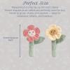 MON AMI Soft Baby Rattle Toy Set of 2 Pcs | 6-Inch Flower Shaped Plush Stuffed Rattle for Newborns | Sensory Development Toy for Infants & Toddlers | Ideal Gift for Baby Showers & Birthdays view 3