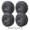 CrazyHobby Pre-Glued 1/10 RC Short Course Truck Wheels and Tires Combo 12mm Hex - Compatible with Traxxas Slash 4X4 BL-2S, Losi Tenacity, Redcat Blackout(Set of 4) view 1