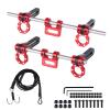 HobbyPark Adjustable Bumper Mounts Front & Rear for Traxxas TRX4 Axial SCX10 Element Enduro Redcat Gen 8 Gen7 Crawler (Red) view 1