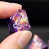 Haxtec Sharp Edge Dice Set and Round Purple Galaxy Dice Bundle D&D Dice with Dice Case and Dice Bag view 3