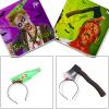 Boolavard Halloween Hair Hoop Horror Blood Fake Ax Saws Knife Gothic Headband Prop Decor (Spanner) view 3