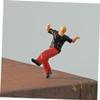 2 Pcs Hip-hop Model Miniature Small Sculpture Ballerina Figure Hiphop Models Mini Home Decor Male Figure Sand Table Fashion view 3