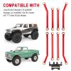 HobbyPark Aluminum High Clearance Links Set & Brass Link Mounts for Axial SCX24 Chevy C10 1/24 Crawler Car Upgrades Parts view 3