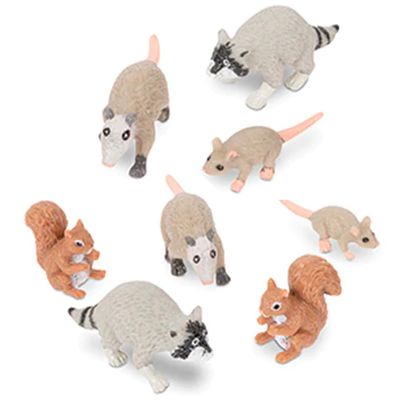 Accoutrements Archie McPhee Itty Bitty City Critters: You Call Them Rodents, I Call Them Friends - Set of 8 Adorable Soft Vinyl Urban Animals, Brown
