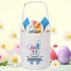 Lynasoi Easter Basket Bunny, Easter Baskets for Kids, Personalized Easter Basket with Name - Blue Wreath Bunny view 1