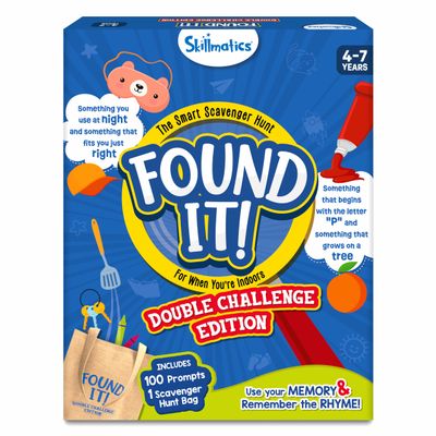 Skillmatics Indoor Scavenger Hunt Card Game - Found It Double Challenge, Learning and Educational Game Collections, Gift for Kids and Families, for Ages 4, 5, 6, 7, Perfect for Home, School, Playdates
