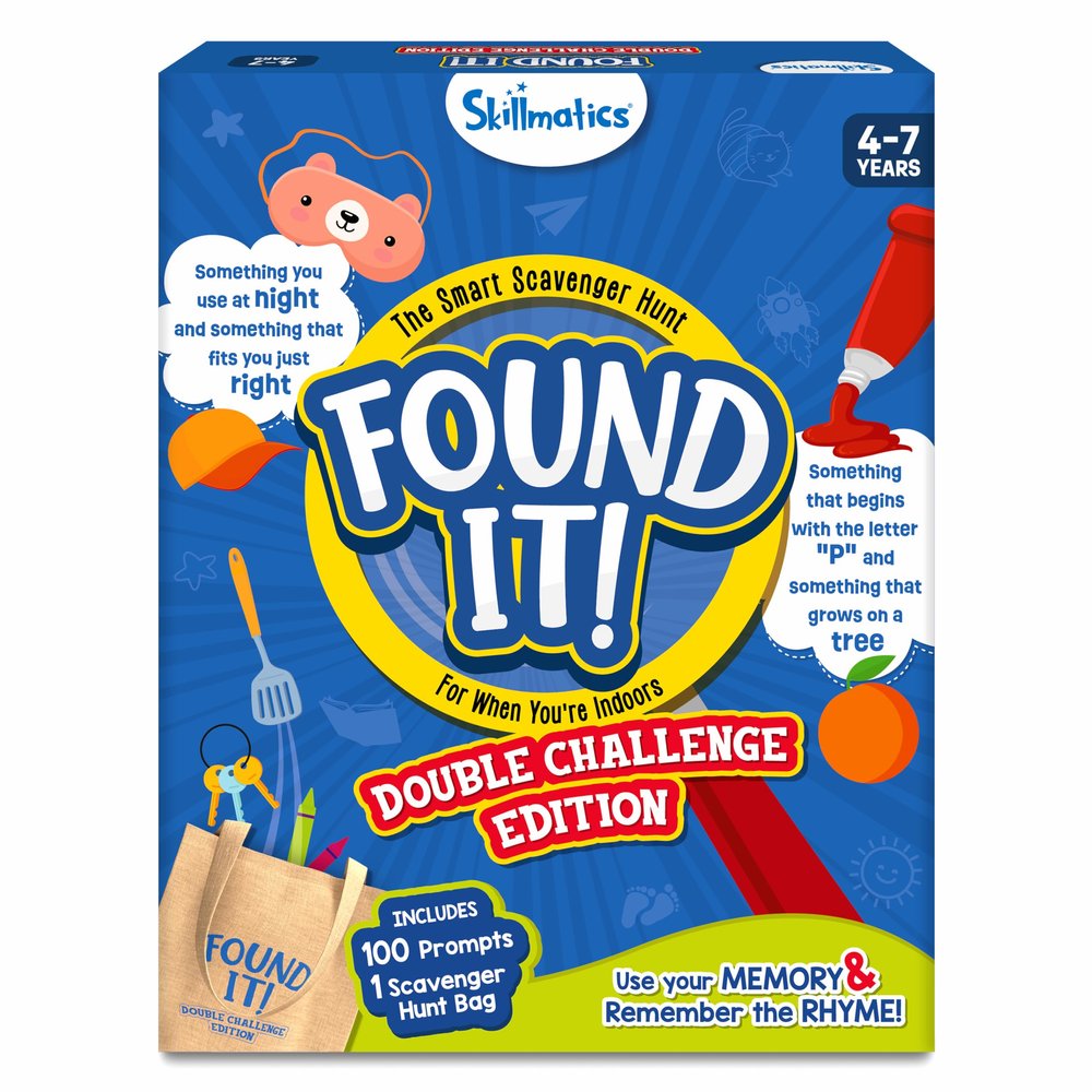 Skillmatics Indoor Scavenger Hunt Card Game - Found It Double Challenge, Learning and Educational Game Collections, Gift for Kids and Families, for Ages 4, 5, 6, 7, Perfect for Home, School, Playdates