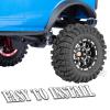 hopsupRC RC 1.2 Beadlock Wheels & 1.2 Tires Adjustable 4 Offsets Rims for 1/18 TRX4M 1/24 SCX24 RC Crawler Car,1.2 Beadlock Wheels Adjustable 4 Negative Offsets Rims (4pcs Black) view 3