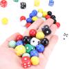 DODHEG 60 Pcs Glass Marbles, Bulk Marbles, for Various Marble Games 0.63 inch, with 6 Pcs 6 Sided Dice Multicolor. view 3