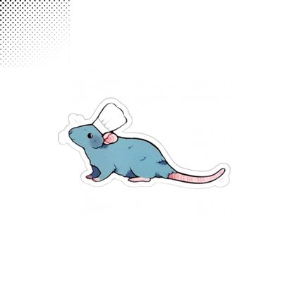 Tgiakisz Little Chef Sticker, Rat Sticker, Sticker for Rat Lover, Animals Sticker, 2x2in, White