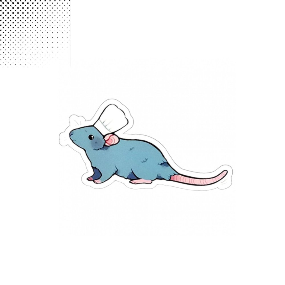 Tgiakisz Little Chef Sticker, Rat Sticker, Sticker for Rat Lover, Animals Sticker, 2x2in, White