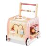 Wooden Baby Walker, Multifunctional Ice Cream Cart Activity Toy for Learning to Push Walk with Wheels, Pretend Playset Ideal for Toddlers, Boys and Girls Ages 18-36M view 1