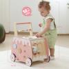 Wooden Baby Walker, Multifunctional Ice Cream Cart Activity Toy for Learning to Push Walk with Wheels, Pretend Playset Ideal for Toddlers, Boys and Girls Ages 18-36M view 4