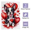 1000 PieceAdult and Youth Heart and Animals Puzzles Boston Terrier Fun and challenging,Red Heart Themed Puzzles,Great Gift for Family and Friends Dimensions 20 X 28.8 Inche view 2